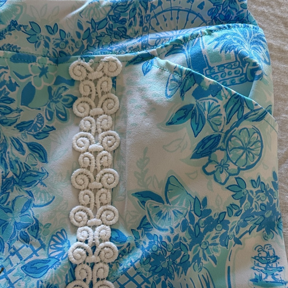 Lilly Pulitzer Blue and White Mini Skirt - Picture 5 of 5